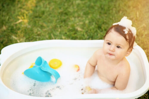 Blebadebukser til baby